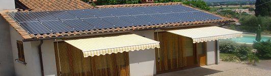 Impianto fotovoltaico a Monte San Savino - Arezzo - Toscana - <br>Potenza: 4,7kW - Tipo Impianto: Integrato