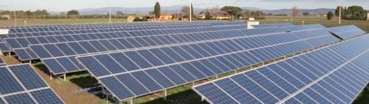 Impianto fotovoltaico a Piombino - Livorno - Toscana <br>Potenza: 600kW - Tipo Impianto: A Terra