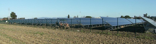 Impianto fotovoltaico a Piombino - Livorno - Toscana <br>Potenza: 600kW - Tipo Impianto: A Terra